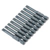 10pcs 1/4inch Hex Shank 50mm S2 Alloy Steel Slotted Screwdriver