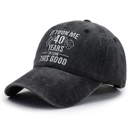Gsspvii It Took Me 40 Years to Look This Good Hat for Women Men, Funny Adjustable Embroidery 40th Birthday Baseball Cap, 40th Embroidery Black, One Size