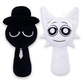 wiztex Sprunkii Plush Toy - YouTube Video Stuffed Animals Sprunkii Plush Toy Gift for Children and Fans (Purple) (Black and White)