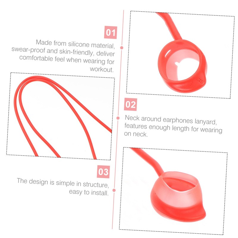 Tofficu 2Pcs Lost Lanyard for Sports Earbud Neck Strap Earbuds