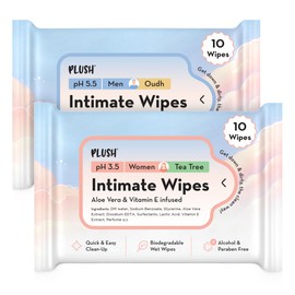 Plush Play Intimate Wipes For Women & Men (Pack of 10)