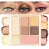 Seven Color Matte Shimmer Eyeshadow, 7 Brown Black Brown &
