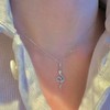 TseenYi Gothic Crystal Snake Pendant Necklace Silver Cz Serpent Rhinestone