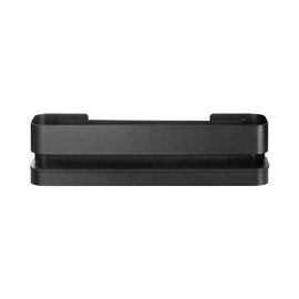 Blomus -NEXIO 66331 Shower Basket, Practical Holder for the Shower, Wide Elastic Band Inside, 34 x 8 cm, Black