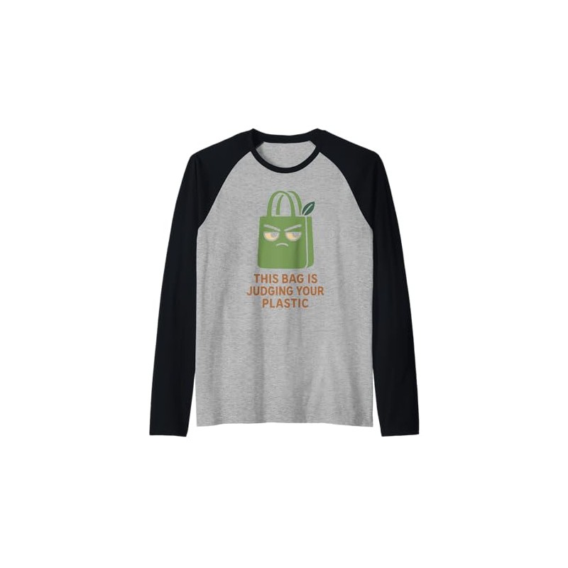 Plastic Free Eco Friendly Zero Waste Sustainable Green Raglan Baseball