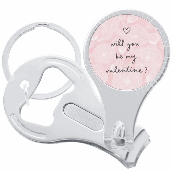 Will You Be My Valentine Nail Clippers Plus Bottle Opener