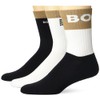 BOSS 3-Pack Iconic Color Block Rib Cotton Socks
