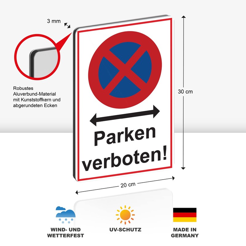 Strobo Achtung Videoüberwachung Sign, 20 x 30 cm, Made From