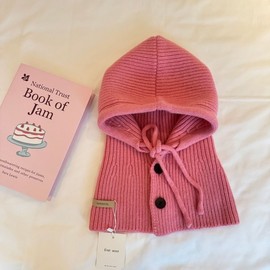 Imported Cashmere & Pure Wool Balaclava Hat for Women lf1506 - One Size Khaki Camel 4ea