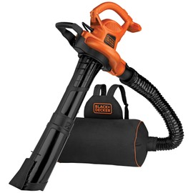 BLACK+DECKER Electric Leaf Blower, Leaf Vacuum and Mulcher 3 in 1, Backpack Blowers for Lawn Care,250 mph Airflow, 400 cfm Delivery Power, Reusable Bag Included, Corded (BEBL7000)