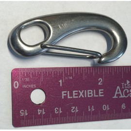 US Stainless Stainless Steel 316 Spring Gate Snap Hook Clip 2 3/4" Marine Grade Lobster Claw