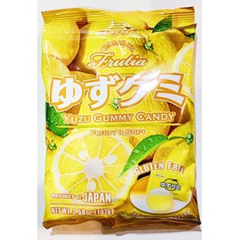 Yuzu Gummy Candy, Fruity & Soft, Gluten Free, 3.59oz, Product of Japan,2 Pack