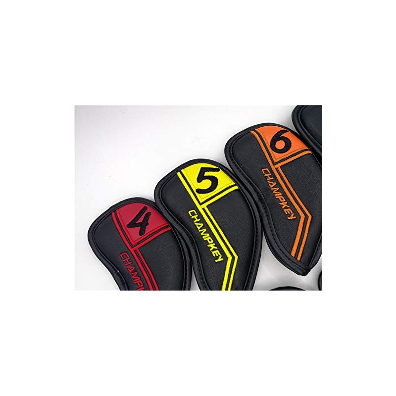 Golf Iron Cover, Leather, Embroidered, Waterproof, Choose from #3 to