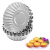KDDOM 10 Pcs Stainless Steel Mini Tart/Pie Pans Reusable Tartlet
