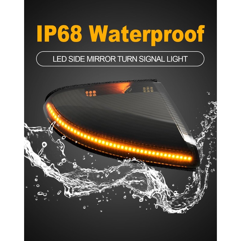 NEIFILES LED Side Mirror Puddle Light Sequential Turn Signal Lights