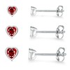 Sterling Silver Stud Earrings for Women Men Girls- Small Heart