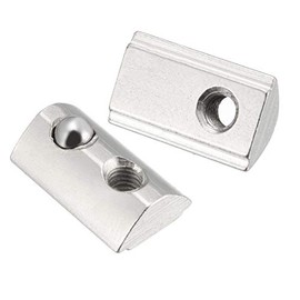 uxcell Roll-in Spring M3 T Nut, Roll Ball Elastic Nuts for 2020 Series Aluminum Extrusion Profile, Pack of 12