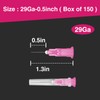 TENKAIWICK 150 Pack 29 Gauge 1/2 inch Needle, Sterile Disposable