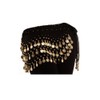Black Belly Dance Wrap Hip Scarf Belt With Gold Coins