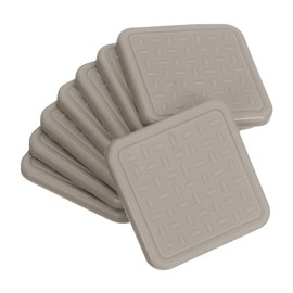 sourcing map 8Pcs Non-Slip Furniture Pads, 1.57" Square Anti Skid Rubber Caster Cups, Anti-Sliding Furniture Coasters, Anti Slide Floor Protectors Pads for Bed Couch Table (Beige)