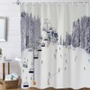 Winter Ski Shower Curtain, Snow Mountain Sports Field Outdoor Sports