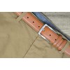 Ashford Ridge Men's 33 mm Double Bow Leather Belt, Tan