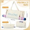 Abbylike 28"x9" Mahjong Bag for Mahjong Accessories,Beige,Canvas