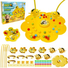 Juvanovo Magnetic Game, Bees Interactive Toy for 2-4 People, Magnetic Fishing Toy, Motor Skills Toy, Party Toy for Children and Adults