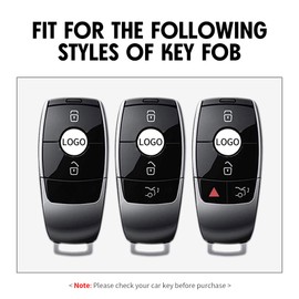 WORCAS Key Fob Case Carbon Fiber Pattern Silicone Cover Compatible with A Class B Class C Class E Class G Class S Class CLA Class CLS Class GLA Class 4 Universal Button Keyless Entry Remote