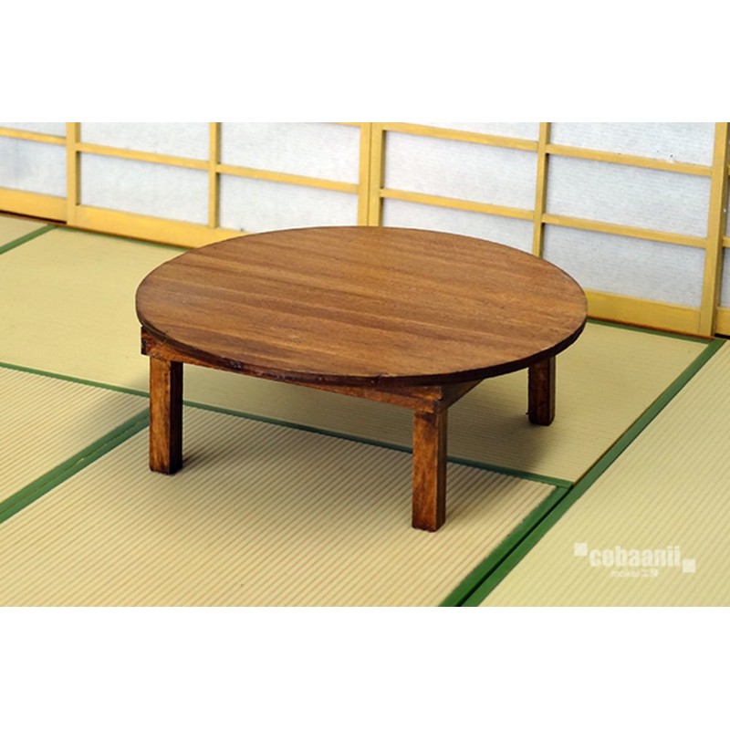 Cobaanii mokei工房 コバアニ模型工房 1/12 檜の丸ちゃぶ台 組立キット WZ-009
