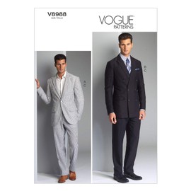 Vogue Patterns V8988MUU Men's Jacket and Pants Sewing Template, Size MUU (34-36-38-40)