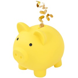 Emapoy Piggy Bank, Unbreakable Plastic Money Bank, Coin Bank for Girls and Boys, Practical Gifts Birthday, Easter, Baby Shower (Yellow)