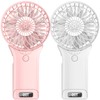 QQT Mini Handheld Fan,4 Speed Adjustable Portable Battery Operated Fans,USB