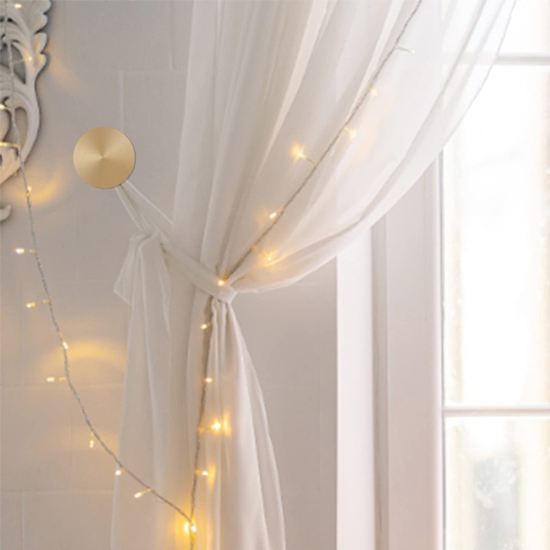 Curtain Holdbacks, Medallion Curtain Tieback Hooks for Drapes, Modern Decorative