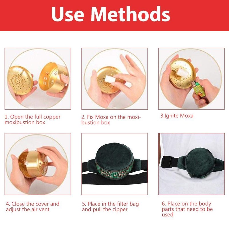 Zetiling Smokeless Moxibustion Box, Portable Moxa Box Three Layer Filter