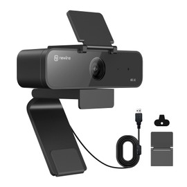 N newline 4k Webcam for PC with Microphone, 3 AI Modes, 2 Gesture Controls, 95° Wide Angle, 5x Digital Zoom, Auto Focus USB Ultra HD Streaming Camera for Laptop, Video Call, Teams, Gaming