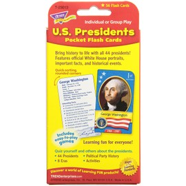 US Presidents Pocket Flash Cards