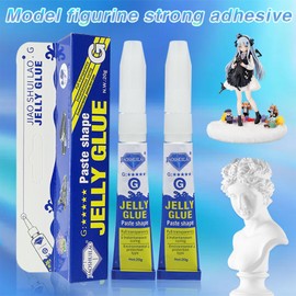 Jelly Glue G Fast-Drying Super Glue All Purpose Clear Adhesive for Plastic Model Toys Metal Glass Ceramic Stone Wood Nylon Phones Cases (6g*5/0.21 oz)