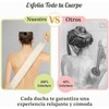 Esponja de lufa natural para la espalda, exfoliante corporal, exfoliante