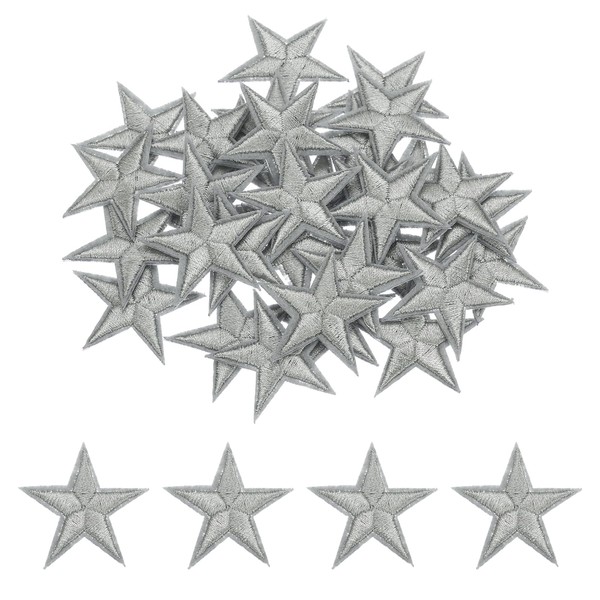 sourcing map 33Pcs Star Iron on Patches Small Star Embroidered