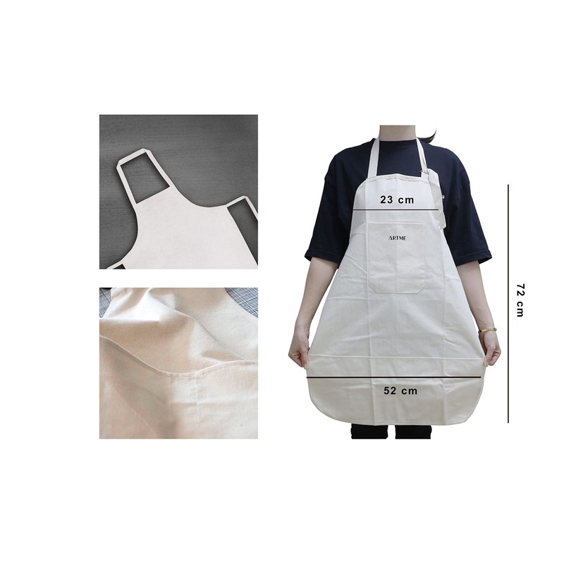 Artme Cotton Artist Apron - Art Studio, Painting, Crafting, Pottery