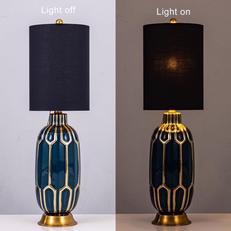 Wellmet BlackGold 6"x 6"x10" Lampshade, No Assembly Required, Classic Modern