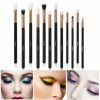 Unbranded 12Pcs Eyeshadow Eyebrows Foundation Blending Brush Set Makeup Cosmetic