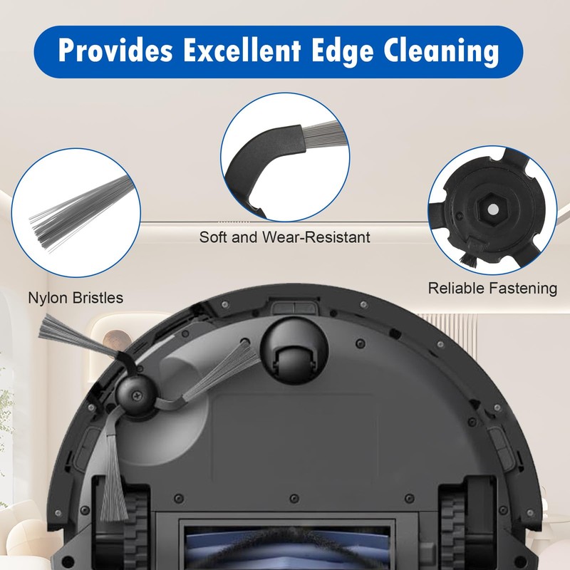 10 Pcs Side Brushes Replacement Parts for Eufy C10 Robot