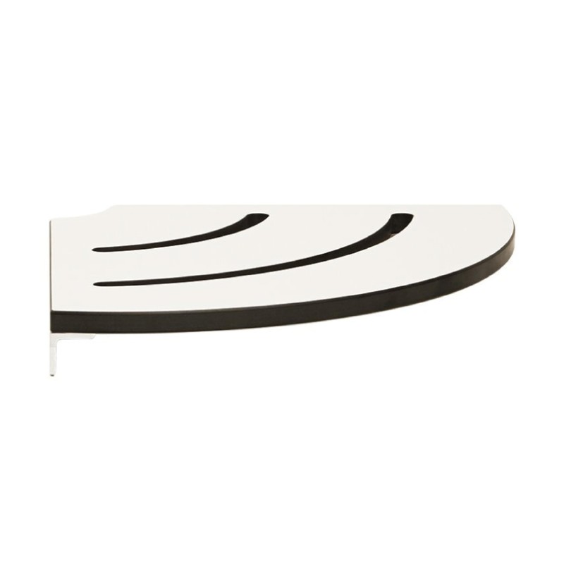 Seachrome Contour Corner Shower Seat, Solid White Phenolic