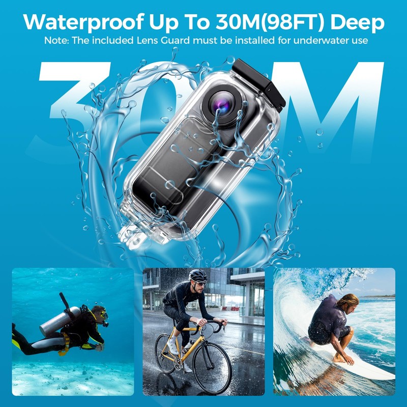 JLRKENG Mini Body Camera 4K Bodycam Waterproof Thumb Action Camera