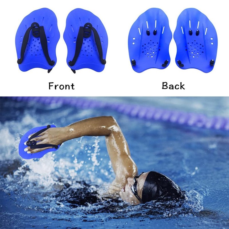 Swim Hand Paddles Swimming Training Paddles with Adjustable Straps Contour