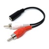 DRUT 1pcs 3.5mm Stereo Jack Socket to 2 x RCA