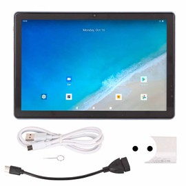 10.1 Inch Tablet for Android 13.0 WiFi Tablet 8GB RAM 256GB ROM 1960X1200 Resolution 8000mAh Kid Learning Tablet 100‑240V Blue EU Plug