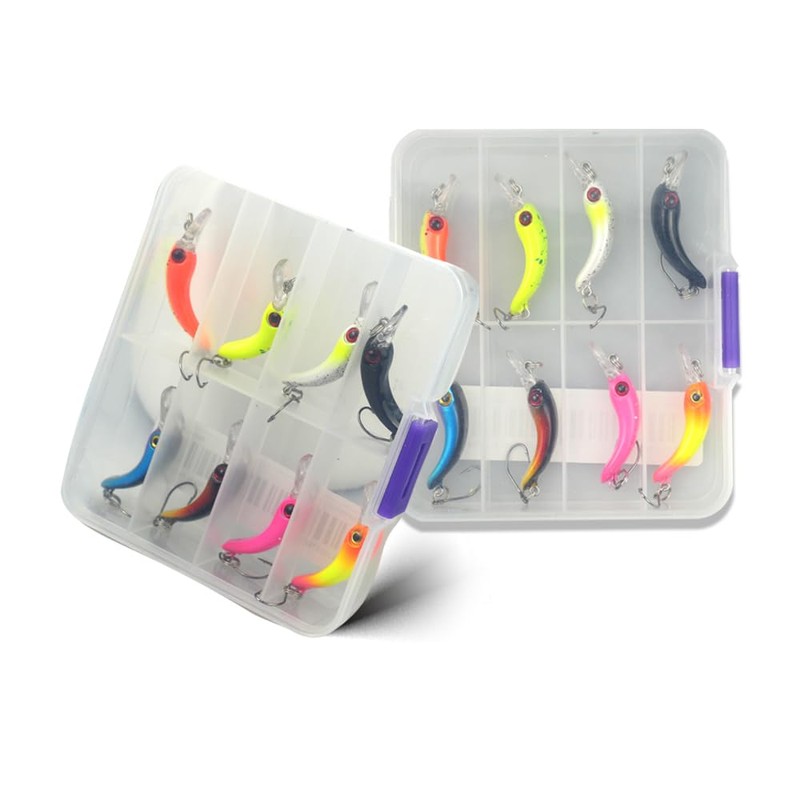 duisoad 8 Piece Trout Wobbler Set Fishing Lure Set Artificial